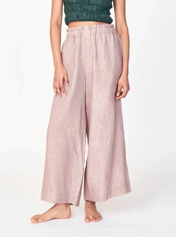 Wearable At Home Or Out Mirth Pant in Mushroom Linen