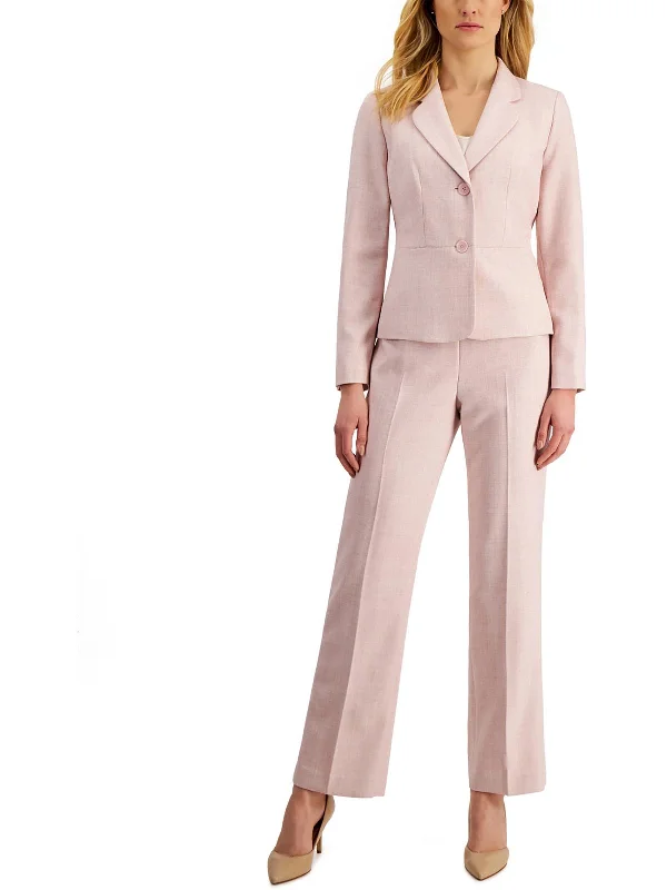 High-end atmosphere Plus Womens Herringbone 2PC Pant Suit