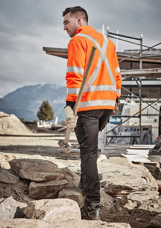 Editorial Design Syzmik Workwear Vic Rail Unisex Hi Vis X Back Jumper ZT660