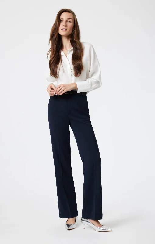 Sports Comfort Style TAILORED STRAIGHT LEG PANTS IN BLUE