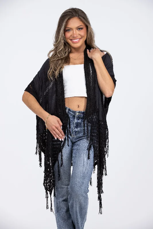 High Street Fashion Waiting On This Moment Women's Edgy Short Sleeve Kimono