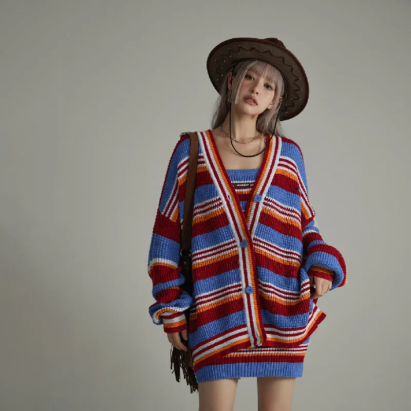 Striped Knit Cardigan