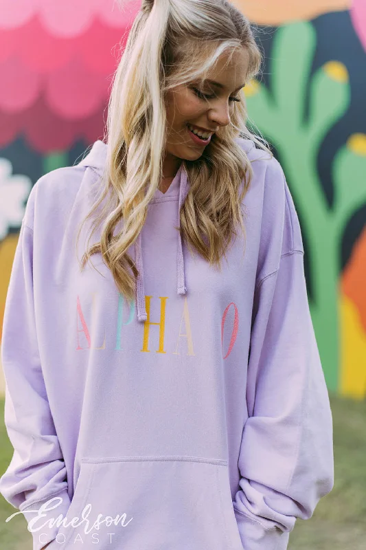 Alpha O PR Pastel Purple Hoodie