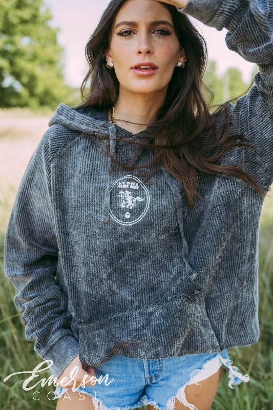 Alpha O Yeehaw Cord Hoodie