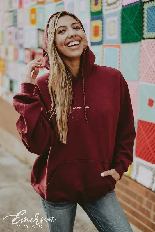 Alpha Phi Embroidered Hoodie