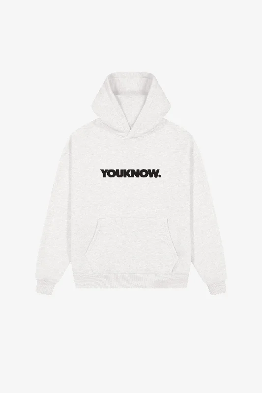 BLOCK HOODIE | WHITE MARLE