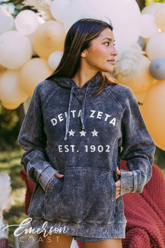 Delta Zeta Star Corduroy Hoodie