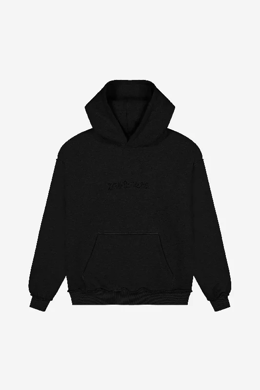 Exposed Seam Hoodie | BLACK