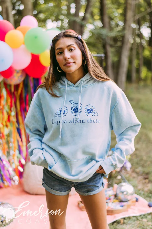 Kappa Alpha Theta Floral Mineral Wash Hoodie