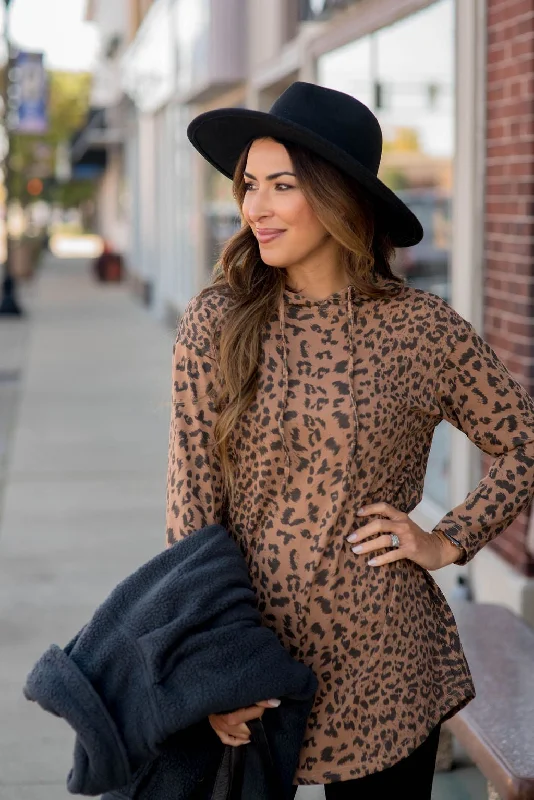 Leopard Tunic Hoodie