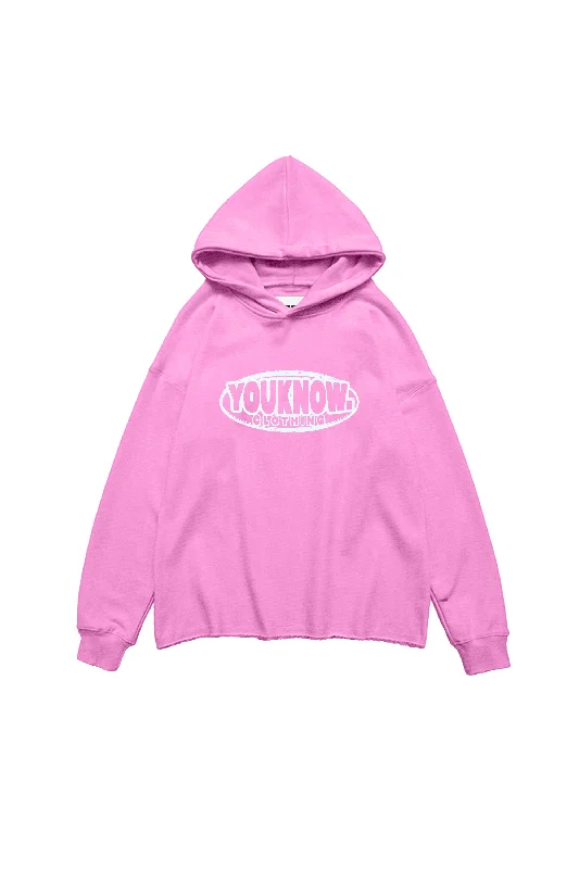 RAW HEM HOODIE | PINK