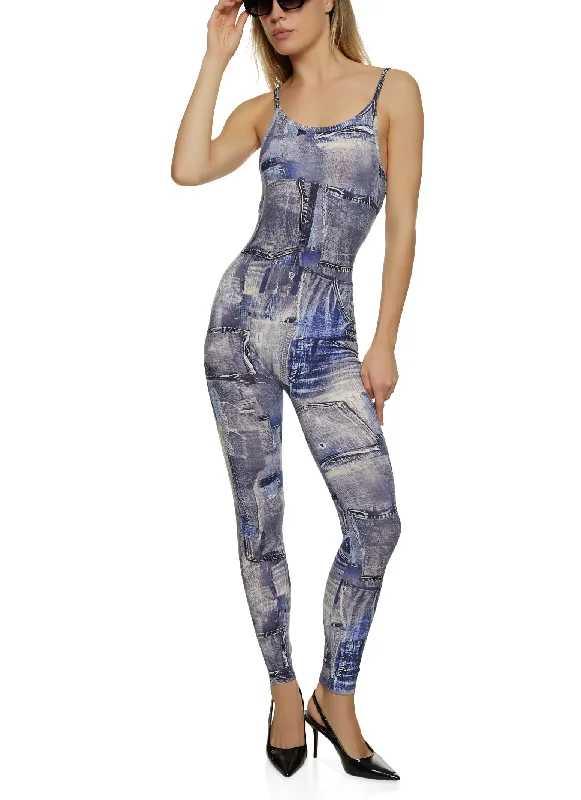 Patterned Cami Catsuit