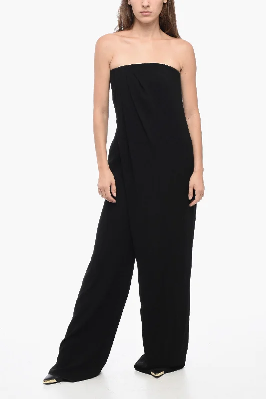 Max Mara Off-Shoulder BELLA Jumpsuit with Satin Side Bands