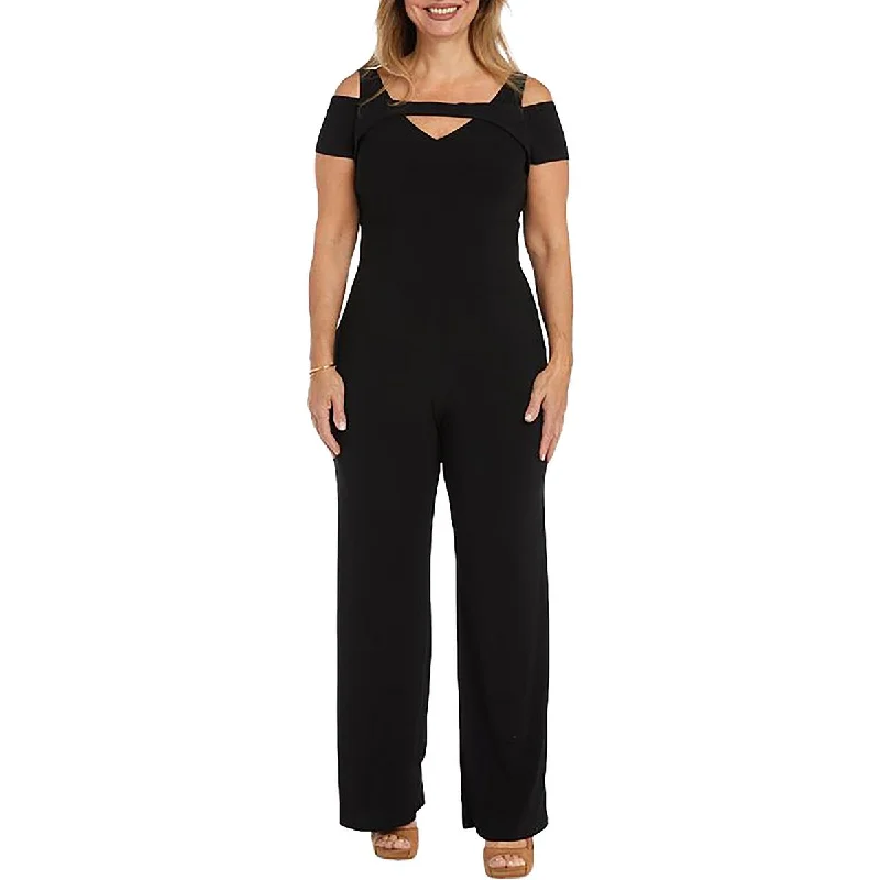 Plus Womens Cold Shoulder One Piece Jumpsuit