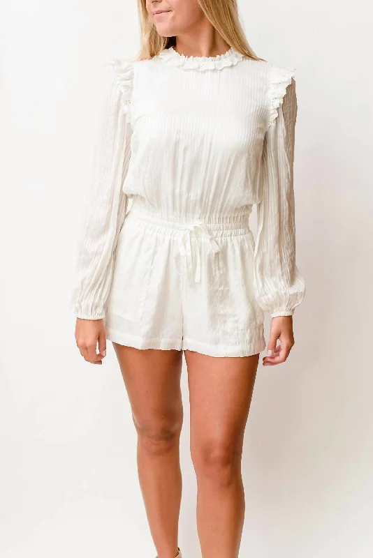 Sophia Romper In White