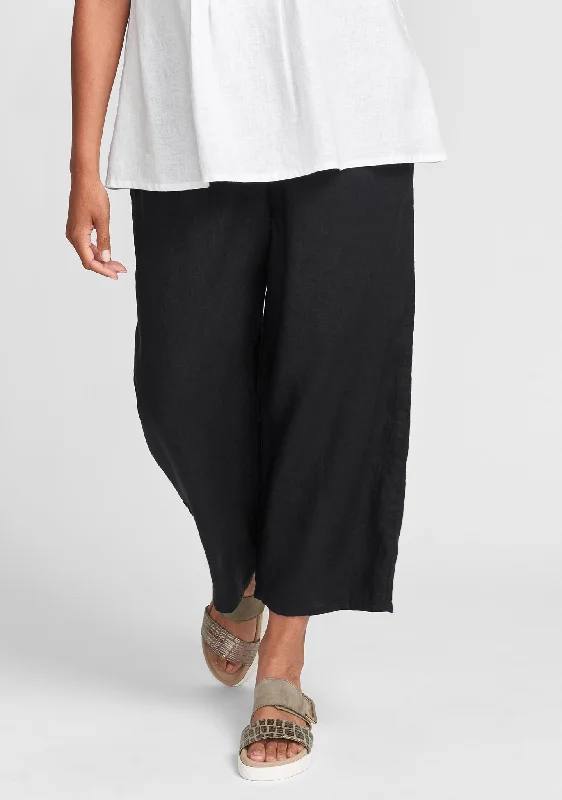 Floods - Linen Pants With Elastic Waist - FINAL SALE