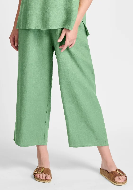 Floods - Linen Pants with Elastic Waist - FINAL SALE