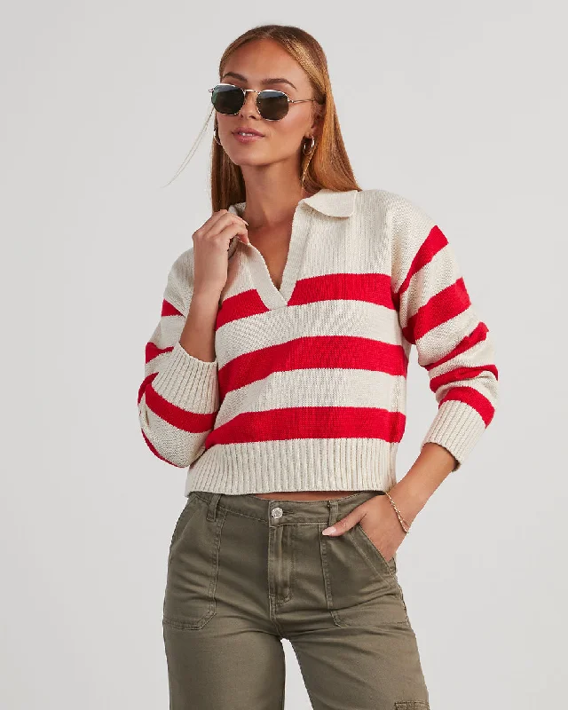 Graham Striped Polo Sweater