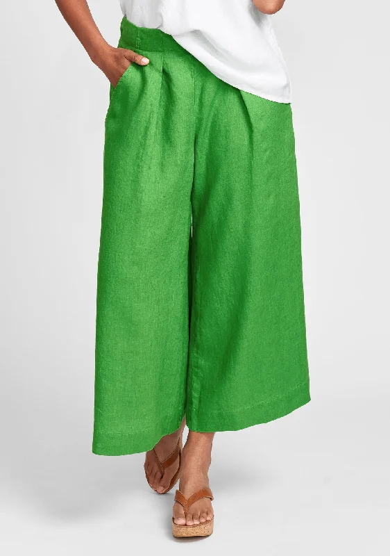 Pleated Pant - Wide Leg Linen Pants - FINAL SALE