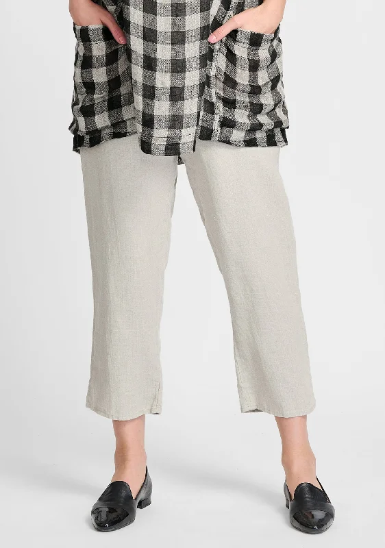 Pocketed Ankle Pant - Linen Pants - FINAL SALE