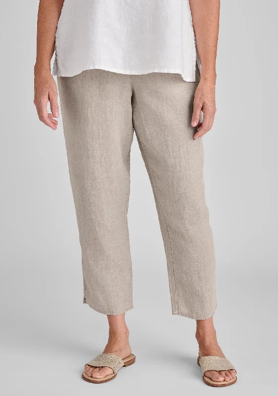 Pocketed Ankle Pant - Linen Pants