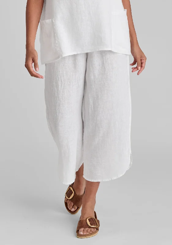 Shirttail Flood - Linen Pants with Elastic Waist - FINAL SALE