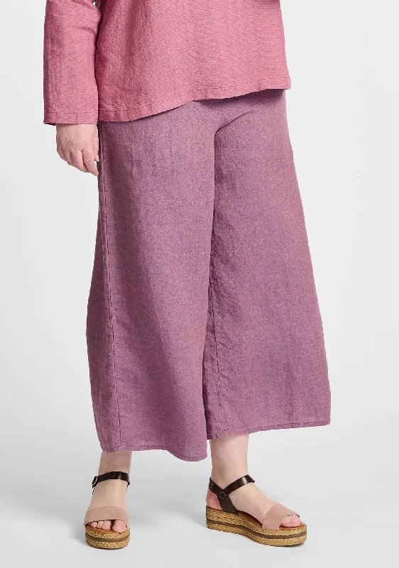 Sociable Flood - Wide Leg Linen Pants - FINAL SALE