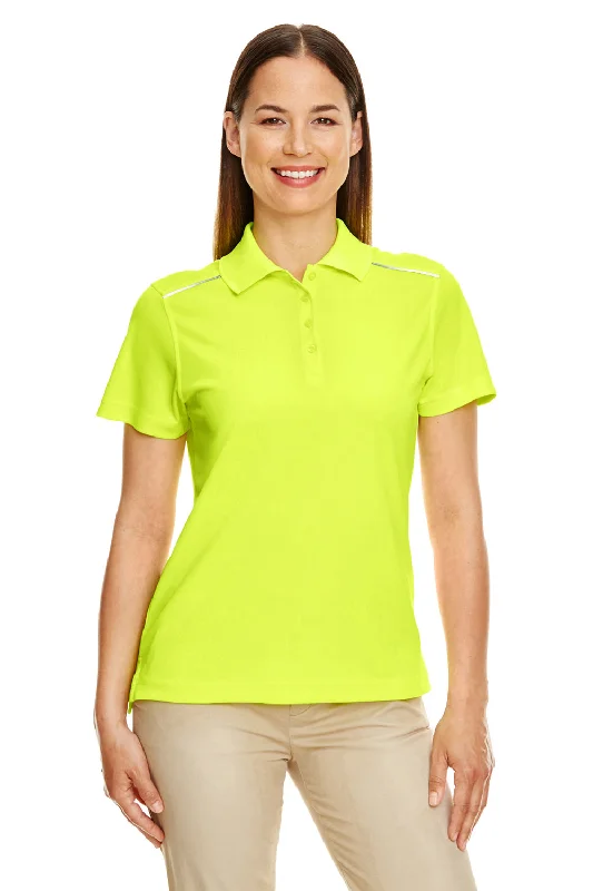 Exquisite Tailoring Core 365 Womens Radiant Performance Moisture Wicking Short Sleeve Polo Shirt - Safety Yellow