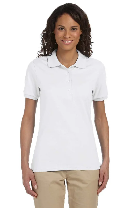 Design Must-have Jerzees Womens SpotShield Stain Resistant Short Sleeve Polo Shirt - White Design Must-have Jerzees Womens SpotShield Stain Resistant Short Sleeve Polo Shirt - White