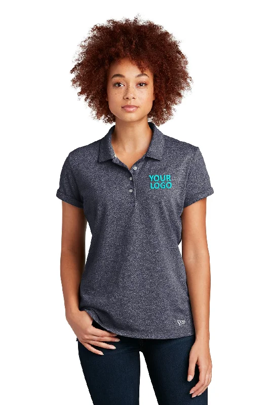 New Era Ladies Slub Twist Custom Polos, True Navy Twist