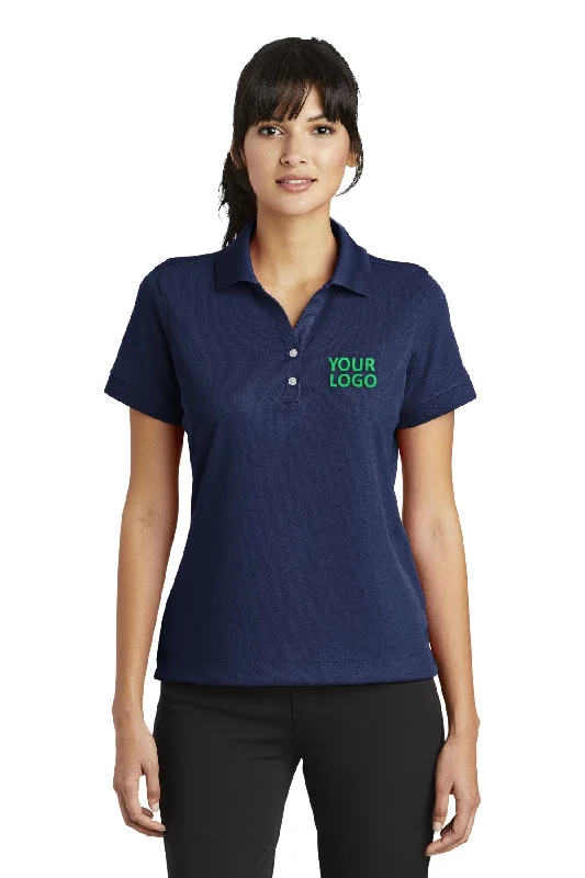 Nike Ladies Dri-FIT Classic Custom Polos, Midnight Navy