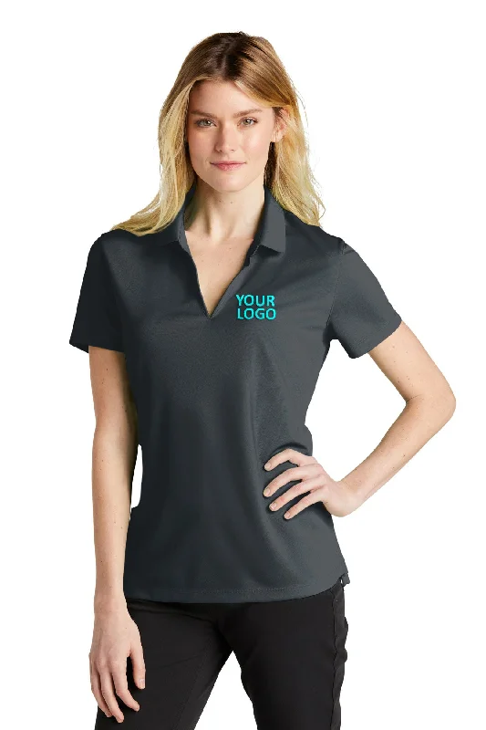 Nike Ladies Dri-FIT Micro Pique Customized Polos, Anthracite