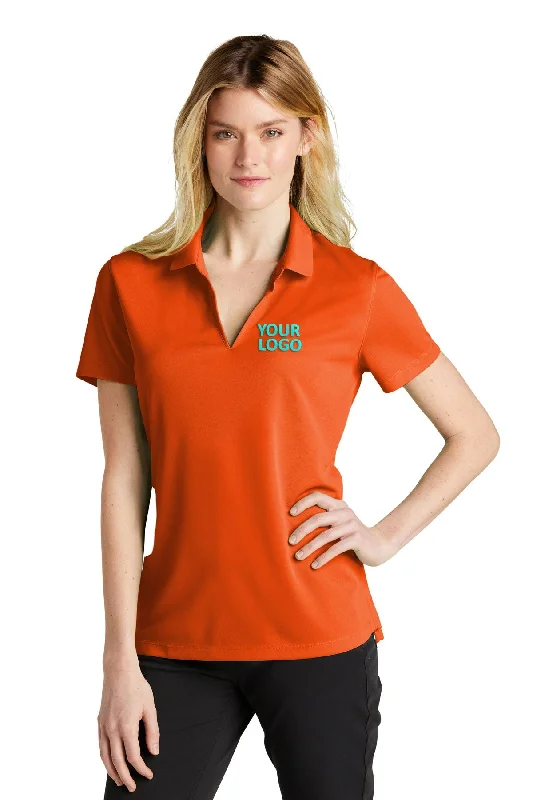 Nike Ladies Dri-FIT Micro Pique Customized Polos, Brilliant Orange