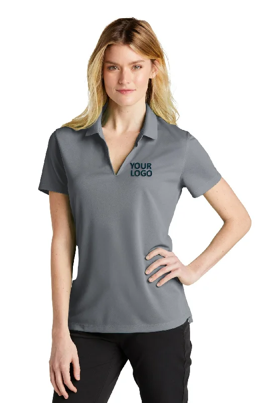 Nike Ladies Dri-FIT Micro Pique Customized Polos, Cool Grey