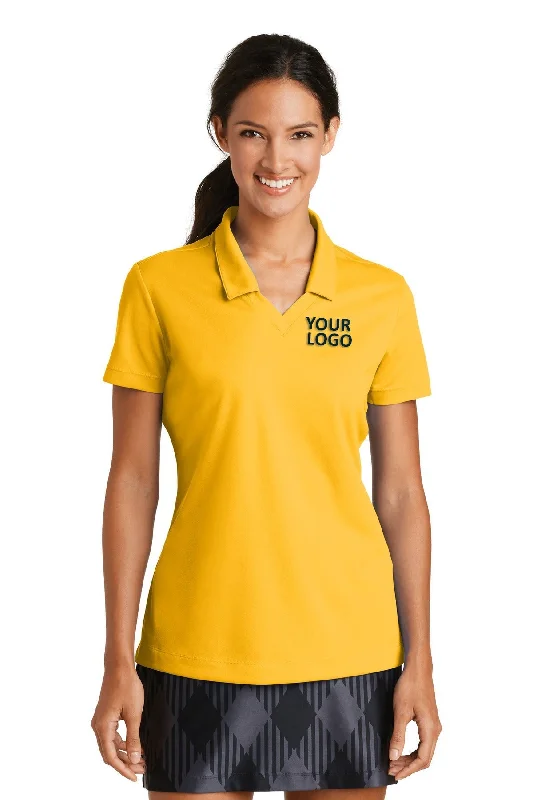 Nike Ladies Dri-FIT Micro Pique Custom Polos, University Gold