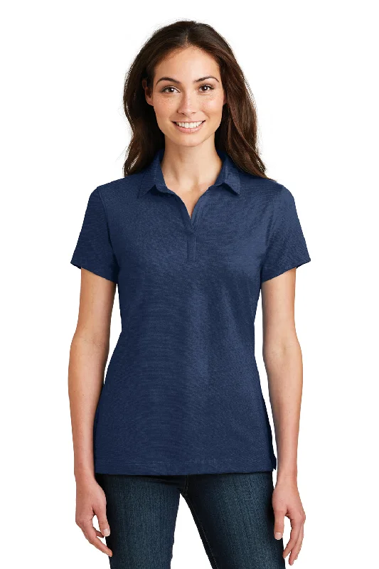 Easygoing Style Port Authority Womens Meridian Short Sleeve Polo Shirt - Estate Blue - Closeout Easygoing Style Port Authority Womens Meridian Short Sleeve Polo Shirt - Estate Blue - Closeout