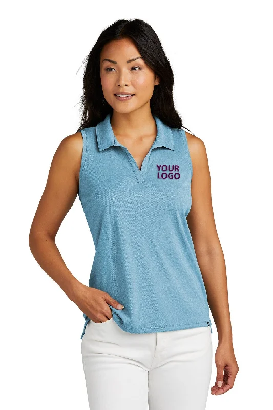 Custom TravisMathew Ladies Coto Performance Sleeveless Polo TM1WX001 Brilliant Blue Heather