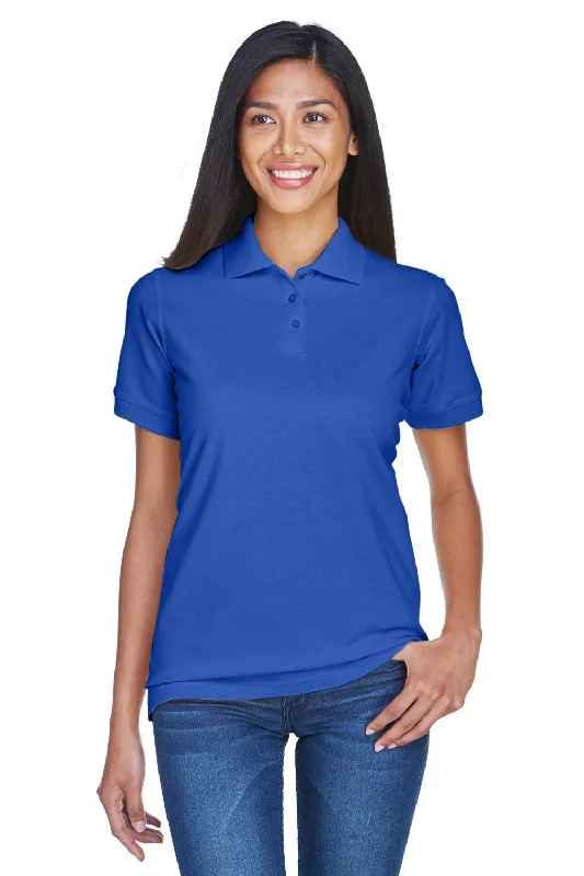 Modern Comfort UltraClub Womens Classic Short Sleeve Polo Shirt - Royal Blue