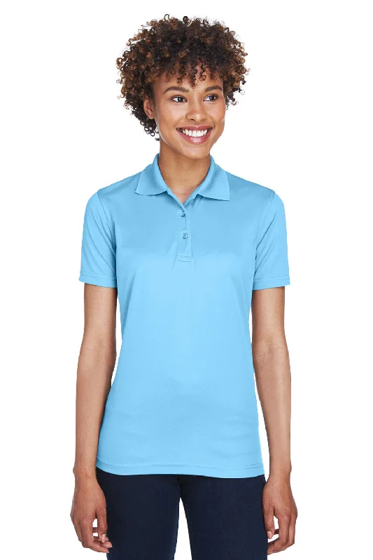 Cozy Look UltraClub Womens Cool & Dry Moisture Wicking Short Sleeve Polo Shirt - Columbia Blue Cozy Look UltraClub Womens Cool & Dry Moisture Wicking Short Sleeve Polo Shirt - Columbia Blue