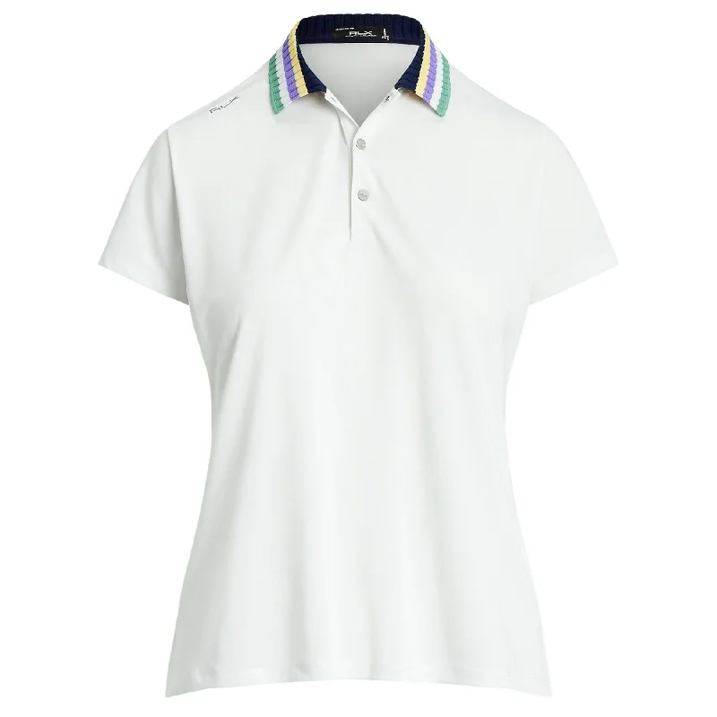 Womens RLX Mesh Pique Polo Ceramic White - AW24